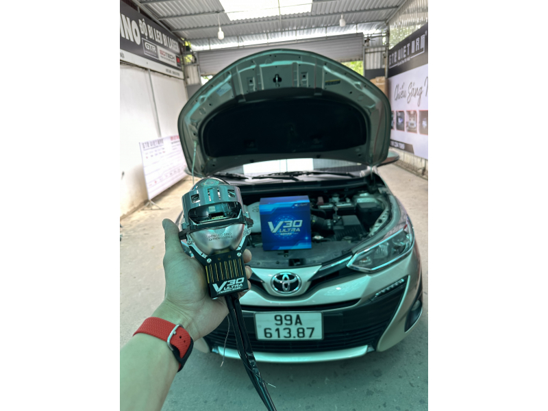 Độ đèn nâng cấp ánh sáng Nâng cấp bi V30 Ultra cho xe Toyota Vios G